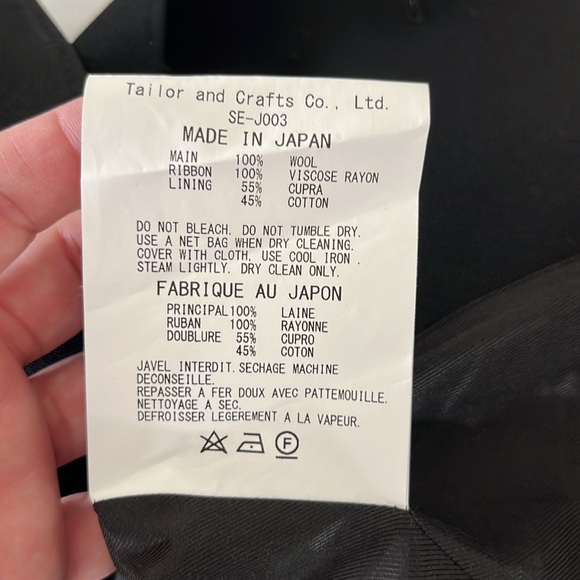 Shiro Sakai Wool Asymetric Placket Tailored Mixed Media Japan Blazer Coat Jacket - Picture 11 of 11